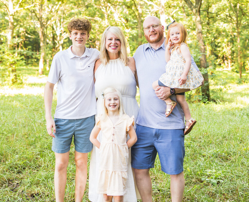 A Happy Family, outside.